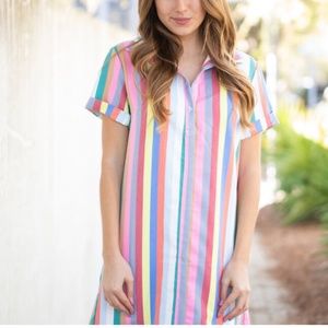 Arthur Jane Claire sumner‎ stripe collared dress. Never worn